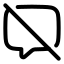 Chatblocked icon with stroke rounded style