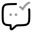 Chatdone icon with twotone rounded style