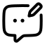 Chatedit icon with stroke rounded style