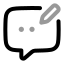 Chatedit icon with twotone rounded style