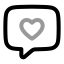 Chatfavourite icon with twotone rounded style