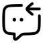 Chatincome icon with stroke rounded style