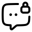 Chatlock icon with stroke rounded style