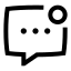 Chatnotification icon with stroke sharp style