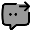 Chatoutcome icon with duotone standard style