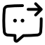 Chatoutcome icon with stroke standard style