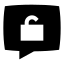 Chatunlock icon with solid sharp style