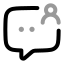 Chatuser icon with twotone rounded style