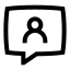 Chatuser icon with stroke sharp style