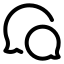 Chatting icon with stroke rounded style