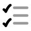 Checklist icon with bulk rounded style