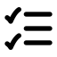 Checklist icon with solid rounded style