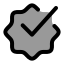 Checkmarkbadge icon with duotone rounded style