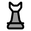 Chess icon with duotone rounded style