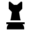 Chess icon with solid sharp style