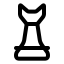 Chess icon with stroke rounded style