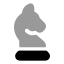 Chess icon with bulk rounded style
