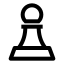 Chesspawn icon with stroke sharp style