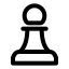 Chesspawn icon with stroke standard style
