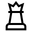 Chessqueen icon with stroke sharp style