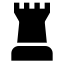 Chessrook icon with solid sharp style