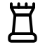 Chessrook icon with stroke standard style