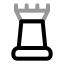 Chessrook icon with twotone rounded style