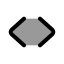 Chevrondoubleclose icon with duotone standard style