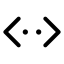 Chevronsleftrightellipsis icon with stroke standard style