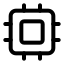 Chip icon with stroke standard style