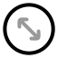 Circlearrowdiagonal icon with twotone rounded style