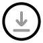 Circlearrowdown icon with twotone rounded style