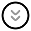 Circlearrowdowndouble icon with twotone rounded style