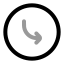 Circlearrowmovedownright icon with twotone rounded style