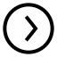 Circlearrowright icon with stroke sharp style
