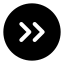 Circlearrowrightdouble icon with solid standard style