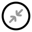 Circlearrowshrink icon with twotone rounded style