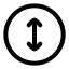 Circlearrowvertical icon with stroke rounded style
