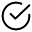 Circlecheckbig icon with stroke rounded style
