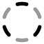 Circledashed icon with bulk rounded style