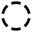 Circledashed icon with solid sharp style