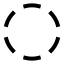 Circledashed icon with stroke sharp style