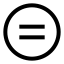 Circleequal icon with stroke sharp style