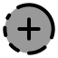 Circlefadingplus icon with duotone standard style