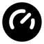Circlegauge icon with solid rounded style