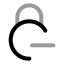 Circlelockminus icon with twotone rounded style