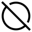 Circleoff icon with stroke sharp style