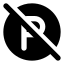 Circleparkingoff icon with solid rounded style
