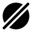 Circleslash icon with solid rounded style