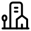 City icon with stroke standard style